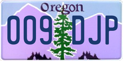 OR license plate 009DJP