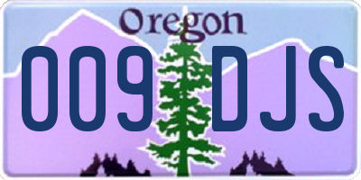 OR license plate 009DJS