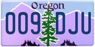 OR license plate 009DJU