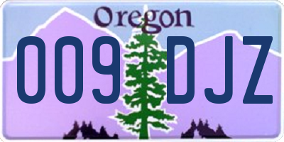 OR license plate 009DJZ