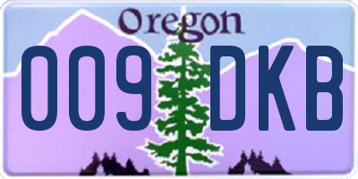 OR license plate 009DKB