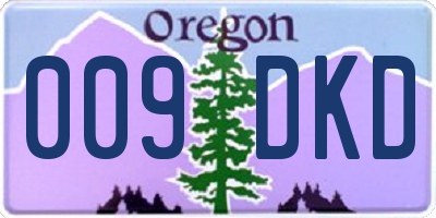OR license plate 009DKD