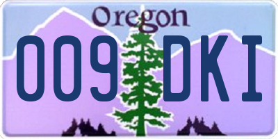 OR license plate 009DKI