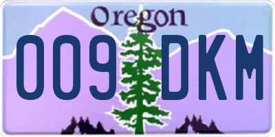 OR license plate 009DKM
