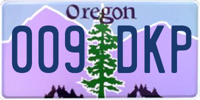 OR license plate 009DKP