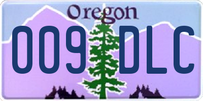 OR license plate 009DLC