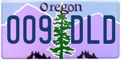 OR license plate 009DLD