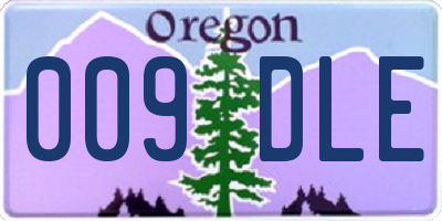 OR license plate 009DLE