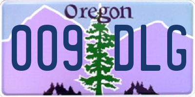 OR license plate 009DLG