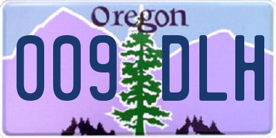OR license plate 009DLH