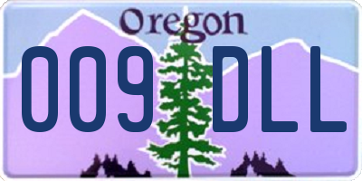 OR license plate 009DLL