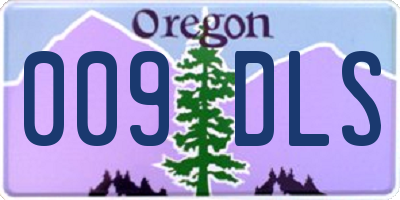 OR license plate 009DLS