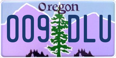 OR license plate 009DLU