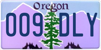 OR license plate 009DLY