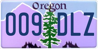 OR license plate 009DLZ