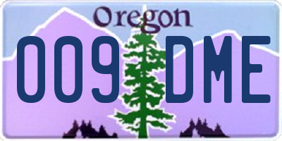 OR license plate 009DME