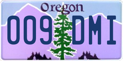 OR license plate 009DMI