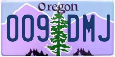 OR license plate 009DMJ