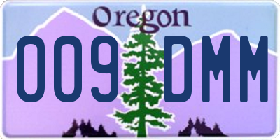 OR license plate 009DMM
