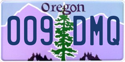 OR license plate 009DMQ