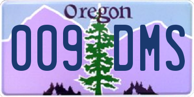 OR license plate 009DMS