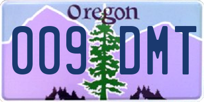 OR license plate 009DMT