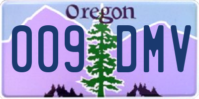 OR license plate 009DMV