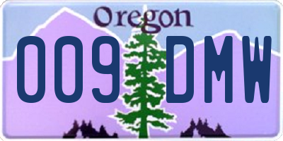 OR license plate 009DMW