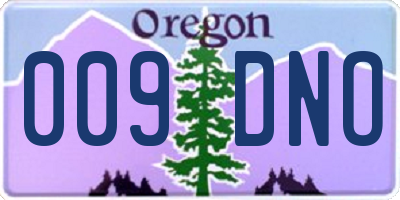OR license plate 009DNO