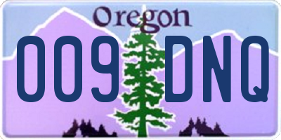 OR license plate 009DNQ