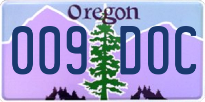 OR license plate 009DOC