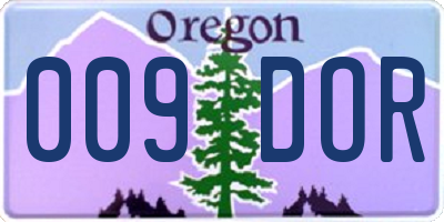 OR license plate 009DOR