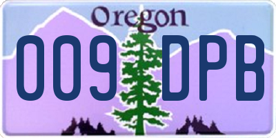 OR license plate 009DPB