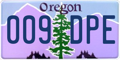 OR license plate 009DPE