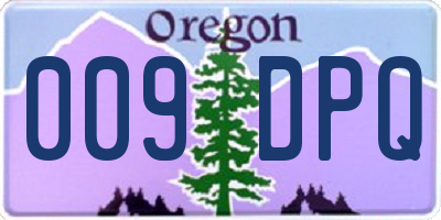 OR license plate 009DPQ