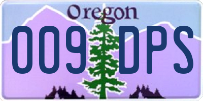 OR license plate 009DPS