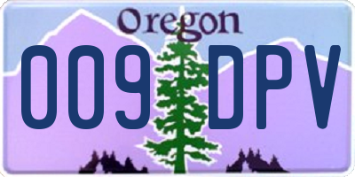OR license plate 009DPV