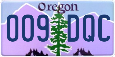 OR license plate 009DQC