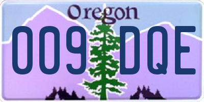 OR license plate 009DQE