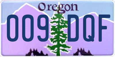 OR license plate 009DQF