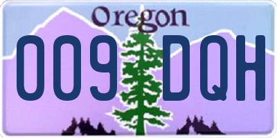 OR license plate 009DQH