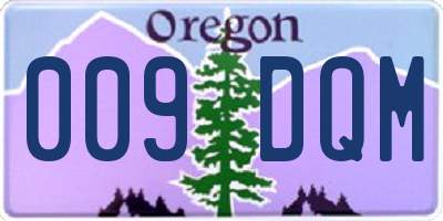 OR license plate 009DQM