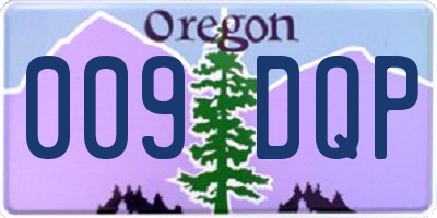 OR license plate 009DQP