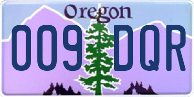 OR license plate 009DQR