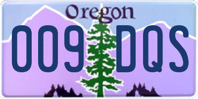 OR license plate 009DQS