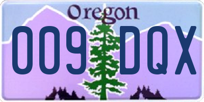 OR license plate 009DQX