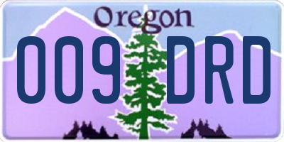 OR license plate 009DRD