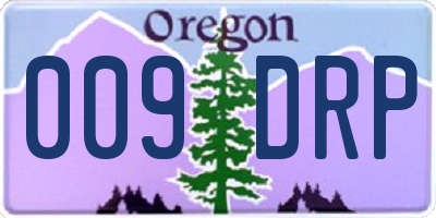 OR license plate 009DRP