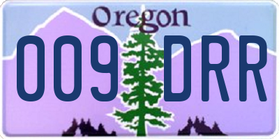 OR license plate 009DRR