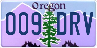OR license plate 009DRV